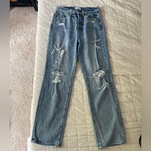 Pistola wide leg distressed jeans